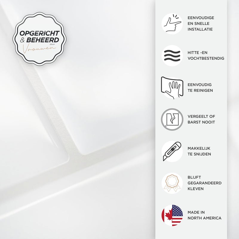 SMART TILES Peel and Stick Backsplash - 10 Sheets of 10.95"" x 9.70"" - 3D Adhesive Peel and Stick Tile Backsplash for Kitchen, Bathroom, Wall Tile, Norden - Image 4